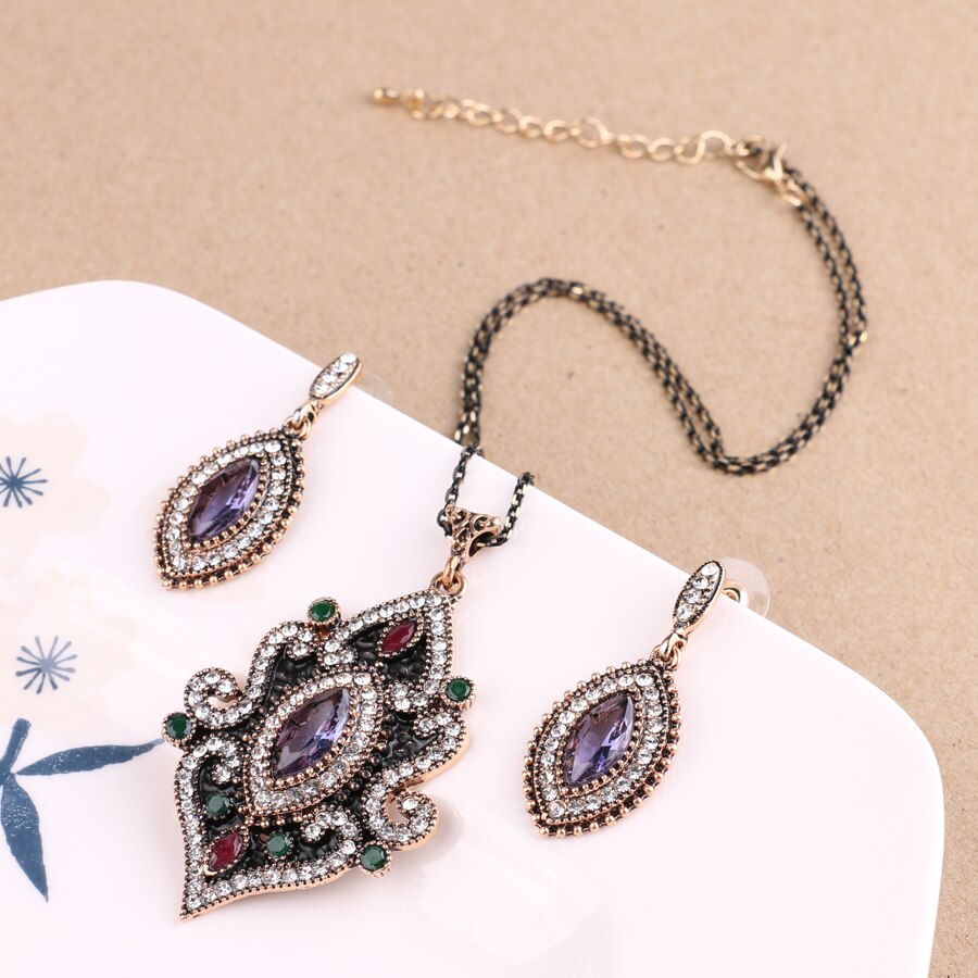 Resin Earring Drop Pendant Jewelry Sets