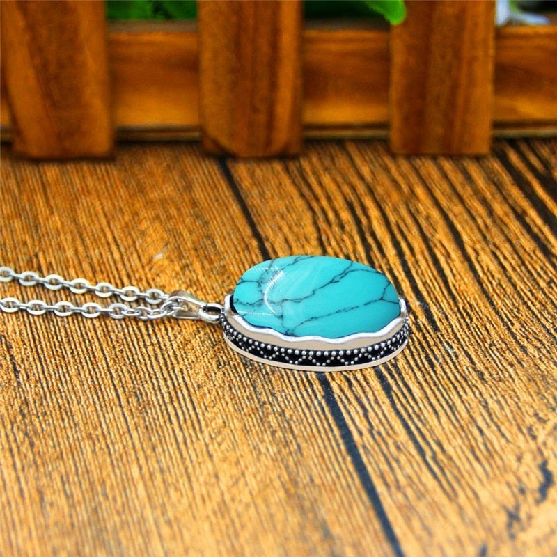 Oval Natural Stone Jewelry Set