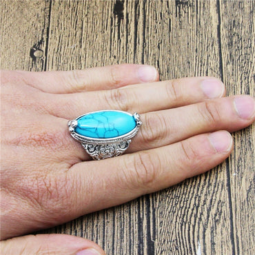 Oval Natural Stone Jewelry Set