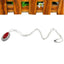 Double Layer Rhombus Red Stone Set