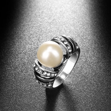 3Pcs Silver Color Pearl Jewelry Sets