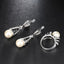 3Pcs Silver Color Pearl Jewelry Sets