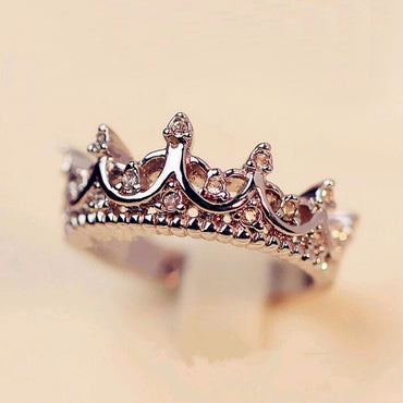 Silver Queen Crown Ring