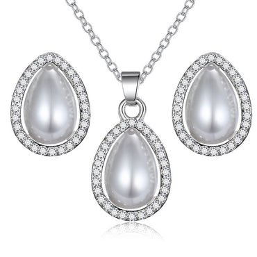 Simulated pearl jewelry Set
